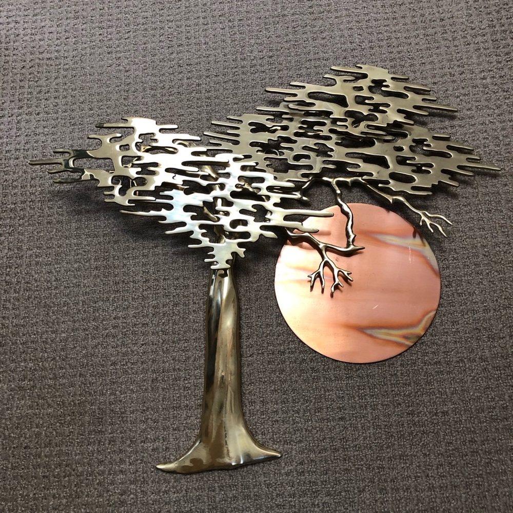 Large Mid Century Brass and Copper Sculpture - SOLD